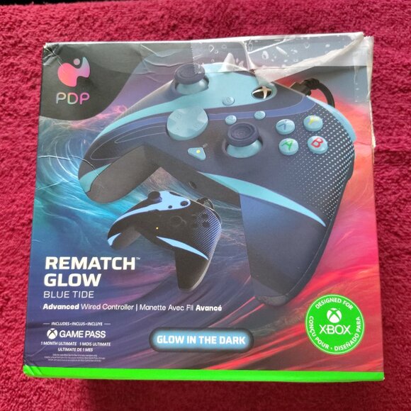 PDP Xbox controller (Rematch Glow Blue Tide) - Picture 1 of 1